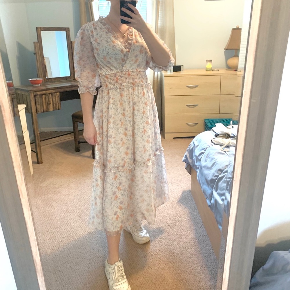 Revolve Chiffon Dress - Picture 2 of 3